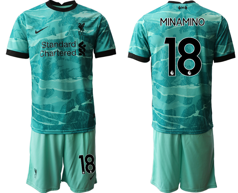 Men 2020-2021 club Liverpool away #18 green Soccer Jerseys